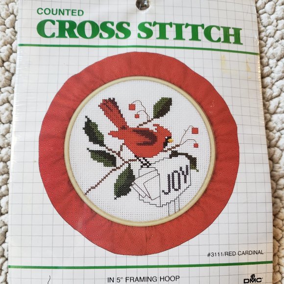 Christmas Cardinal Joy Counted Cross Stitch by Designs For the Needle - Picture 1 of 4